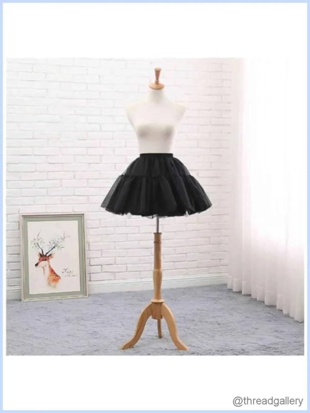 Women's Petticoat 50s 4 Levels Hoopless Short Length Tulle Crinoline